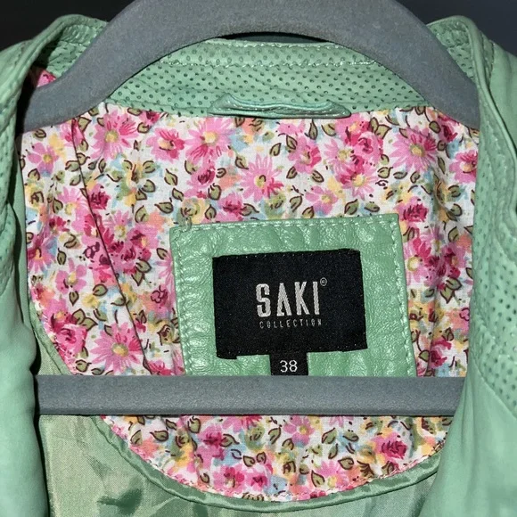 SAKI Green Leather Jacket